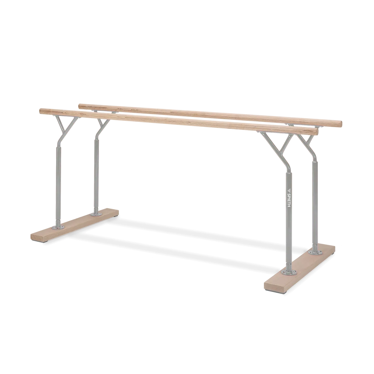 SPIETH – Übungsbarren, 105 cm hoch, Holmlänge 250 cm, silber