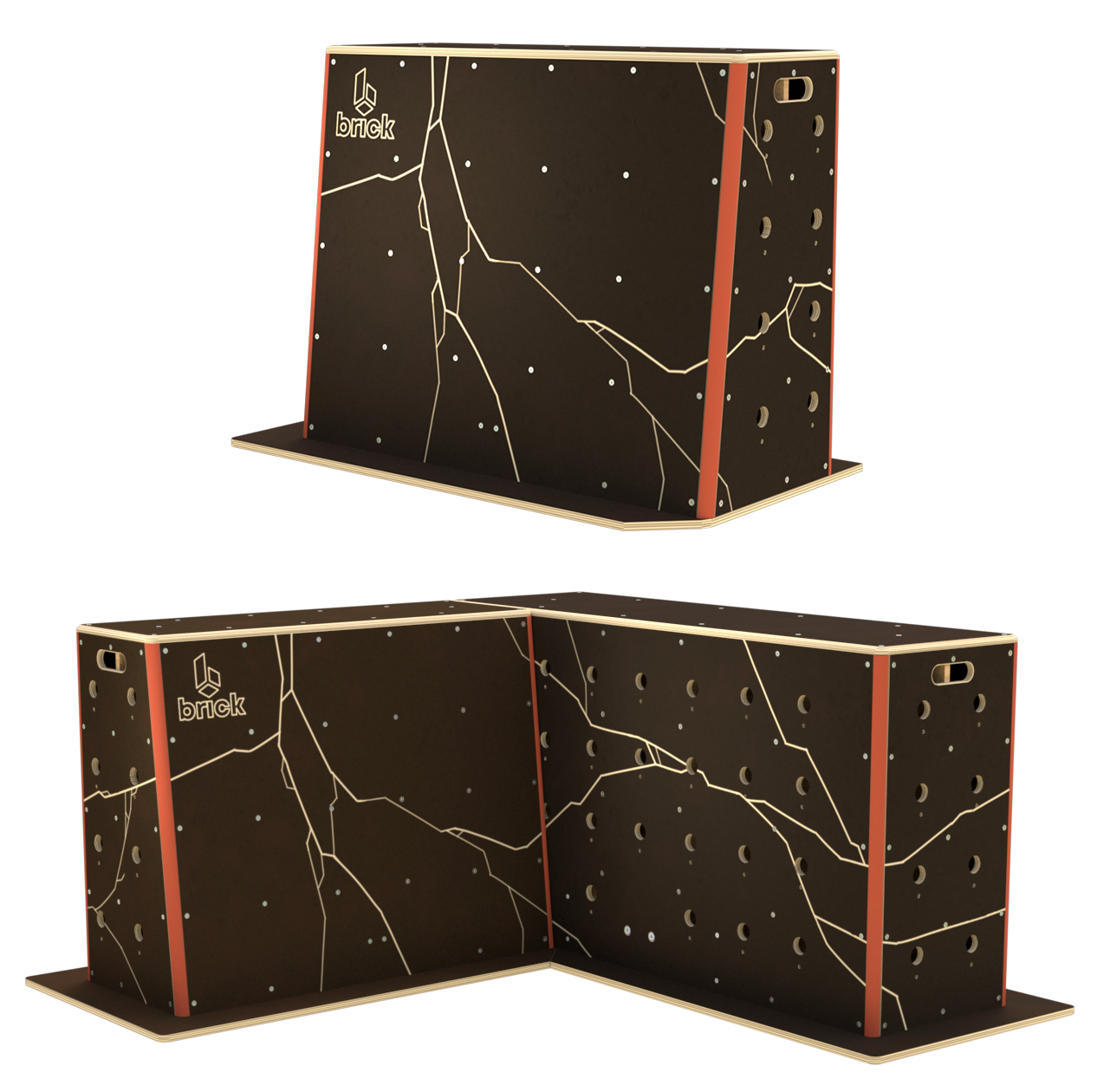 Brick L Wall + Trapeze