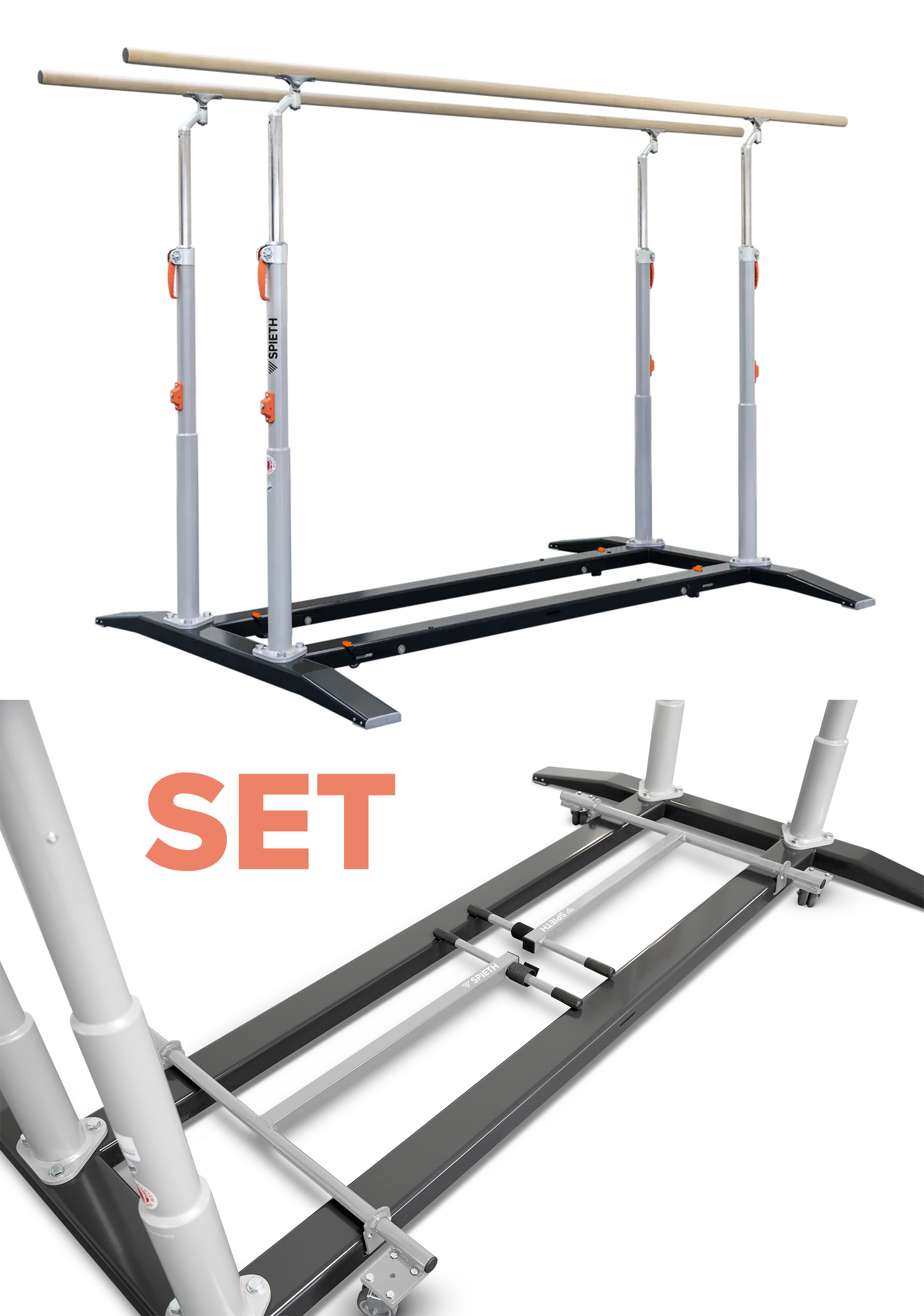 Männerbarren „Melbourne Pro“ inkl. Transportwagen -gebraucht